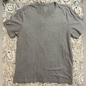 J. Crew Essential Tee Short Sleeve Gray Size M V-Neck